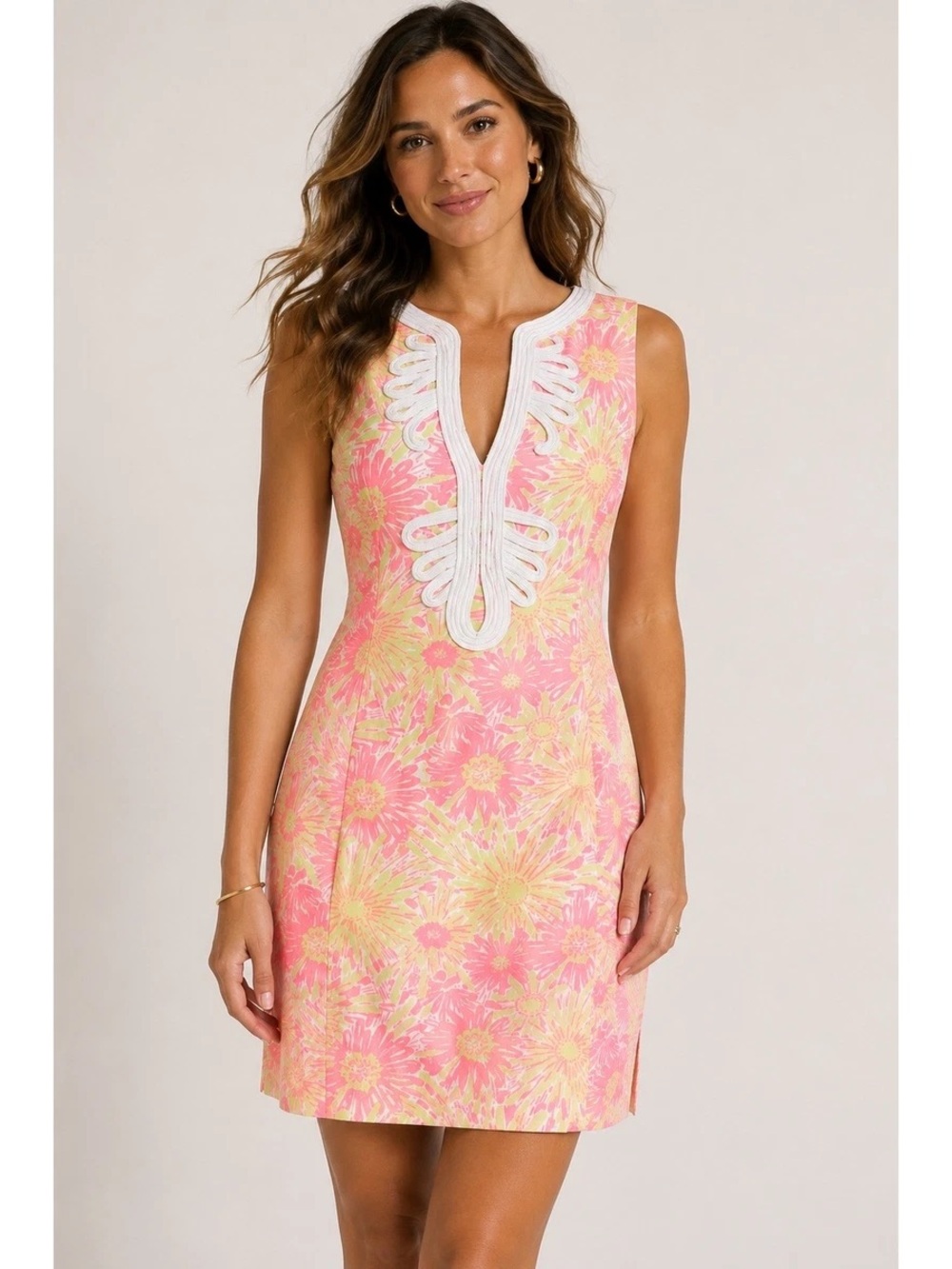 Lilly Pulitzer Janice Shift Dress in the print "Resort White Sun Kissed Glow"